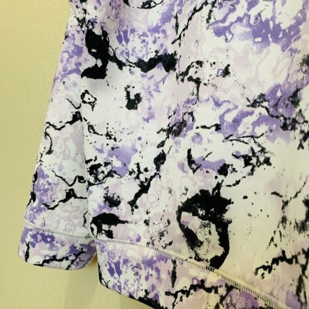 Juicy Couture purple top marble pattern Long sleeve top size M - Picture 7 of 12
